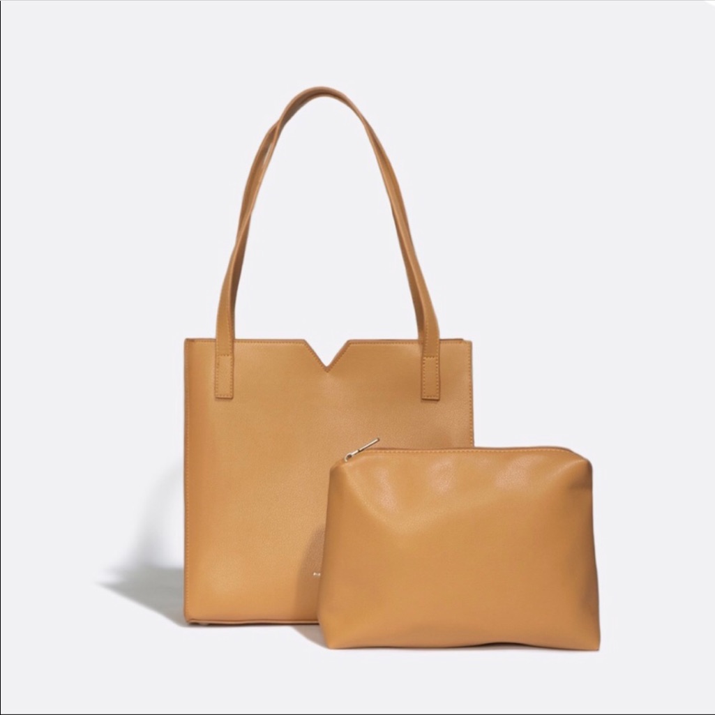 Pixie Mood Alicia Mini Tote Honey Vegan Leather